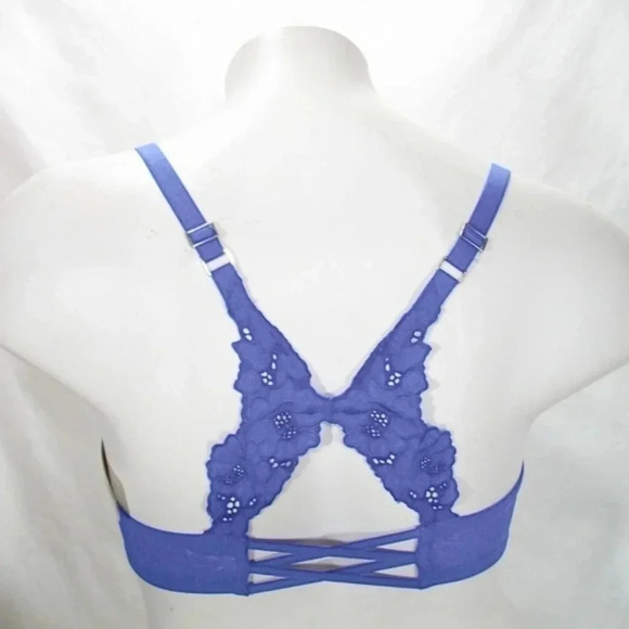 38D Unveiled Felina Beautiful Love Front Close Bra Blue‎ NWT - Picture 2 of 11